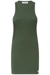 Attico Ribbed Texture Sleeveless Top In Ivy Green