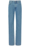 Attico Pantaloni Lunghi Straight Leg In Sky Blue