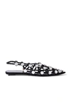Attico Grid Ballerina In Black