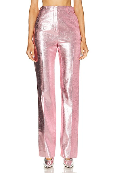 Rabanne Lurex Straight-leg Trousers In Pink