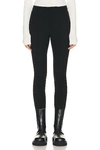 Moncler Brand-embossed Slim-fit High-rise Stretch-woven Leggings In Black