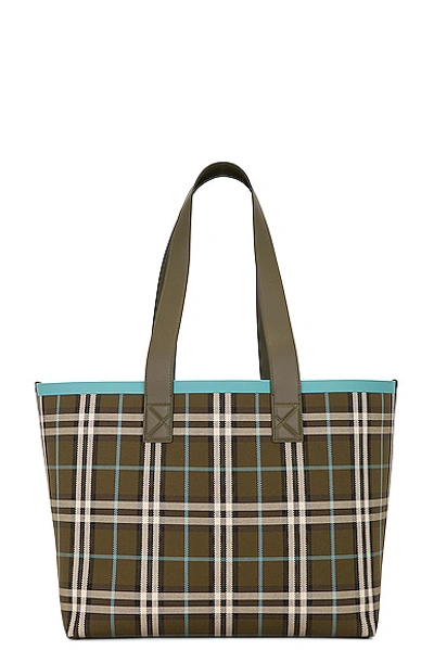 Burberry Medium London Tote In Olive Green