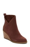 Toms Sutton Wedge Boot In Dark Brown