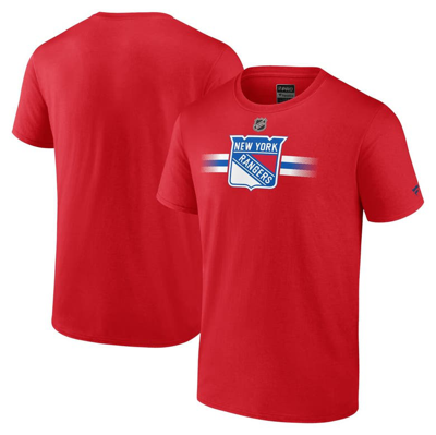 Fanatics Branded  Red New York Rangers Authentic Pro Secondary Replen T-shirt