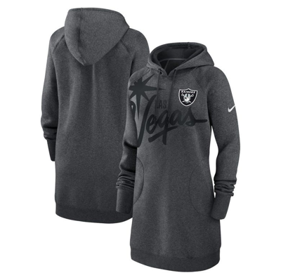 Nike Women's Logo (nfl Las Vegas Raiders) Oversized Pullover Hoodie In Grey