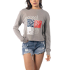THE WILD COLLECTIVE THE WILD COLLECTIVE GRAY BOSTON RED SOX CROPPED LONG SLEEVE T-SHIRT