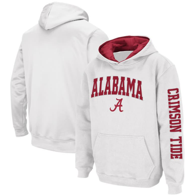 Colosseum Kids' Youth   White Alabama Crimson Tide 2-hit Pullover Hoodie