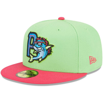 New Era Green Pensacola Blue Wahoos Theme Nights Pensacola Mullets Alternate 2 59fifty Fitted Hat