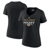 Fanatics Branded  Black Boston Bruins Authentic Pro V-neck T-shirt In Black