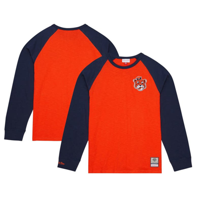 Mitchell & Ness Orange Auburn Tigers Legendary Slub Raglan Long Sleeve T-shirt