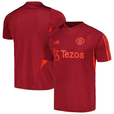 Adidas Originals Adidas Burgundy Manchester United 2023/24 Training Jersey