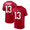 Nike Men's  Brock Purdy Scarlet San Francisco 49ers Player Name And Number T-shirt In Scarlet