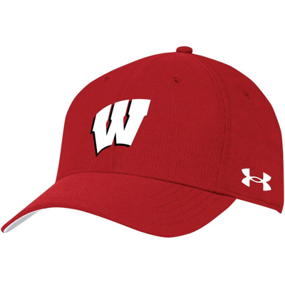 Under Armour Red Wisconsin Badgers Airvent Performance Adjustable Hat