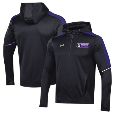 Under Armour Black Northwestern Wildcats 2023 Sideline Quarter-zip Hoodie