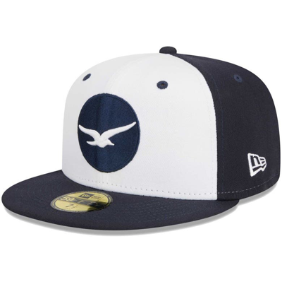 New Era White Pensacola Blue Wahoos Theme Nights Pensacola Seagulls  59fifty Fitted Hat
