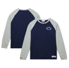 MITCHELL & NESS MITCHELL & NESS NAVY PENN STATE NITTANY LIONS LEGENDARY SLUB RAGLAN LONG SLEEVE T-SHIRT