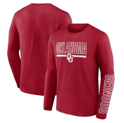 Profile Men's  Crimson Oklahoma Sooners Big And Tall Two-hit Graphic Long Sleeve T-shirt