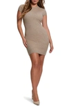 Guess Toki Rib Mini Sweater Dress In Beige