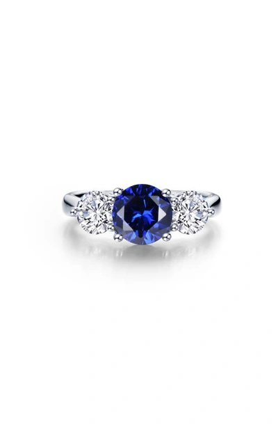 Lafonn Classic Lab Created Sapphire & Simulated Diamond Ring In Blue