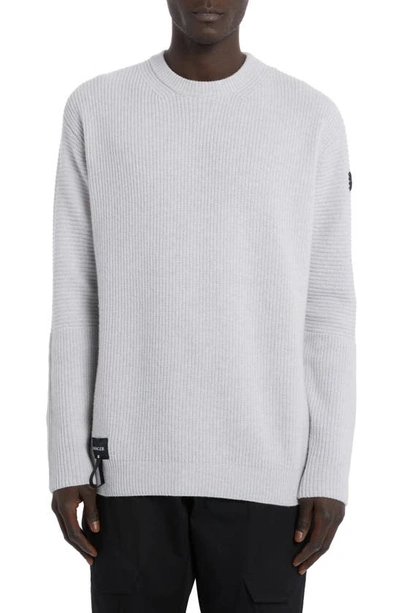 Moncler Wool Knit Jumper In Grey