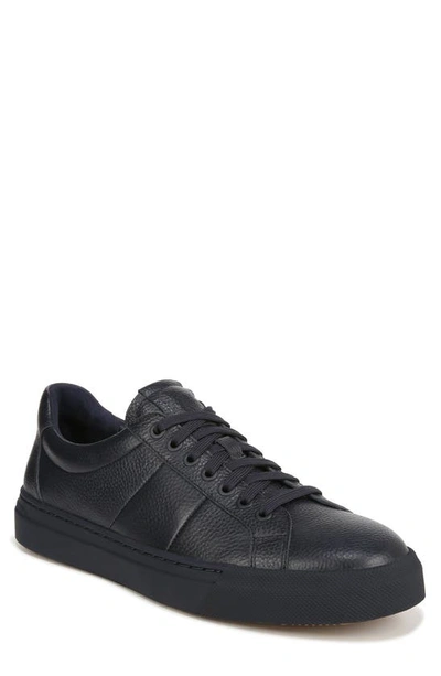 Vince Mens Larsen Leather Low-top Sneakers In Nightblue