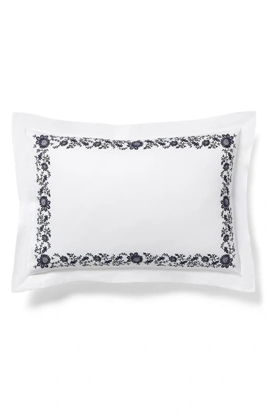 Ralph Lauren Eloise Embroidered 624 Thread Count Organic Cotton Pillow Sham In Polo Navy
