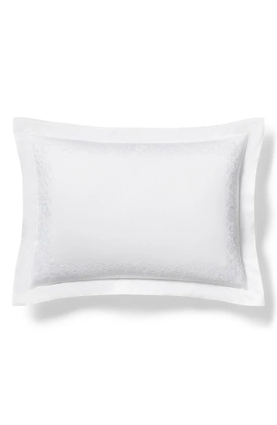 Ralph Lauren Eloise Embroidered 624 Thread Count Organic Cotton Pillow Sham In Studio White