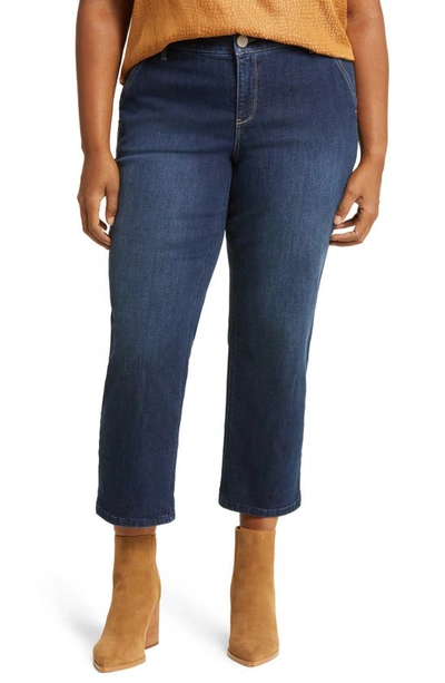Wit & Wisdom 'ab'solution Straight Leg Crop Jeans In Indigo