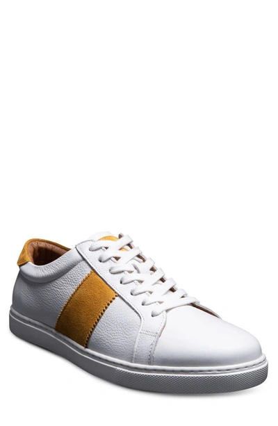 Allen Edmonds Courtside Sport Sneaker In White/ Yellow