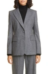 MAX MARA CATONE HOUNDSTOOTH CHECK VIRGIN WOOL & CASHMERE JACKET