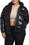 The North Face Hydrenalite 600 Fill Power Down Hooded Jacket In Tnf Black Shine