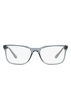 Prada 55mm Rectangular Optical Glasses In Crystal