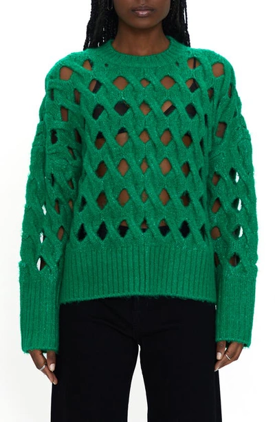 Pistola Darya Open Stitch Sweater In Green