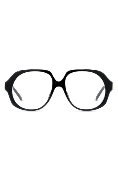 Loewe Black Round Glasses In Shiny Black