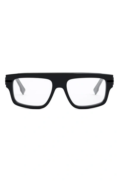 Fendi Black Graphy Glasses In Shiny Black