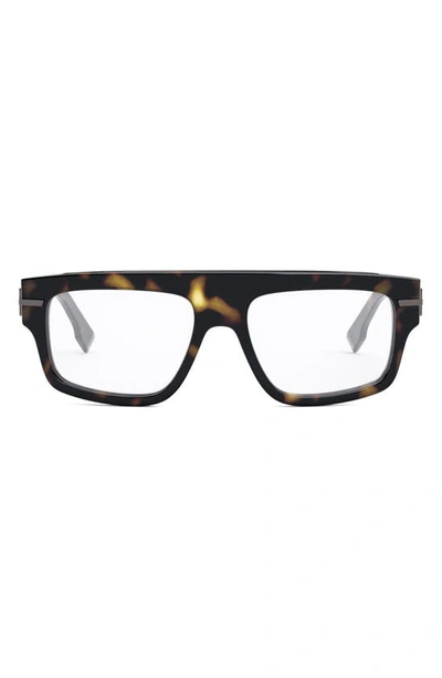 Fendi The Graphy 54mm Rectangular Optical Glasses In 052