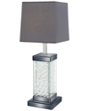 Peyton Lane Glam Glass Grey Table Lamp In Grey