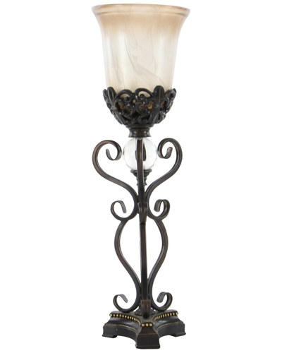 Peyton Lane Mediterranean Metal Brown Set Of 2 Table Lamp