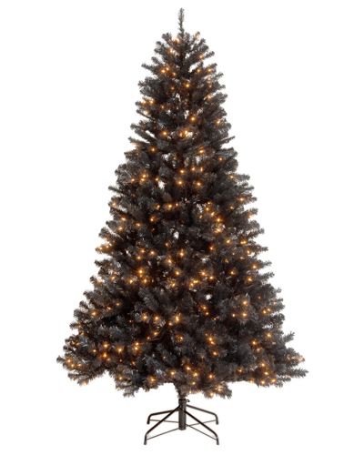 National Tree Company 7ft North Valley Black Spruce Tree With Clear Lights