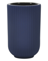 Sagebrook Home 7in Ridged Vase In Blue