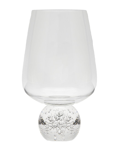 Alice Pazkus Set Of 6 Wine Glasses On Crystal Ball Pedestal In Gold