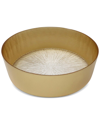 Alice Pazkus Crystal Glass Salad Bowl With Gold Wall In Gold