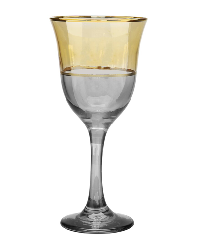 Alice Pazkus Set Of 6 Water Glasses Two Tone In Gold