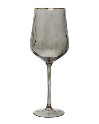 Alice Pazkus Set Of 6 Smoked Wine Glasses
