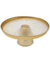 ALICE PAZKUS ALICE PAZKUS FOOTED CAKE PLATE GLASS AND GOLD - SMALL