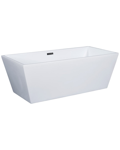 Alfi 67in White Rectangular Acrylic Free Standing Soaking Bathtub