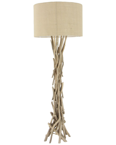Peyton Lane Rustic Driftwood Beige Floor Lamp