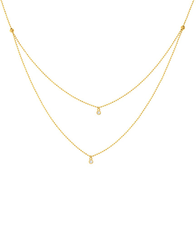 Pure Gold 14k 0.06 Ct. Tw. Diamond Necklace