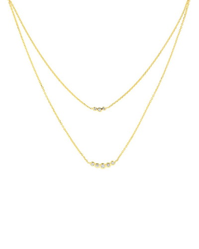 Pure Gold 14k 0.12 Ct. Tw. Diamond Necklace