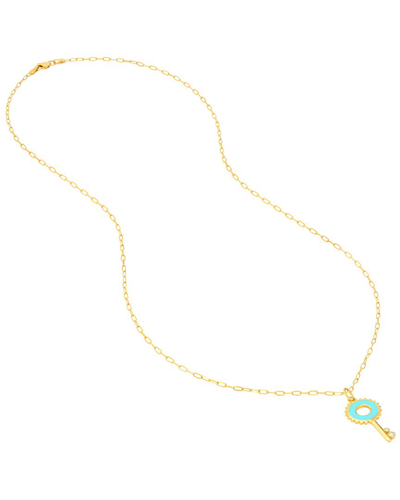 Pure Gold 14k 0.05 Ct. Tw. Diamond Paperclip Necklace